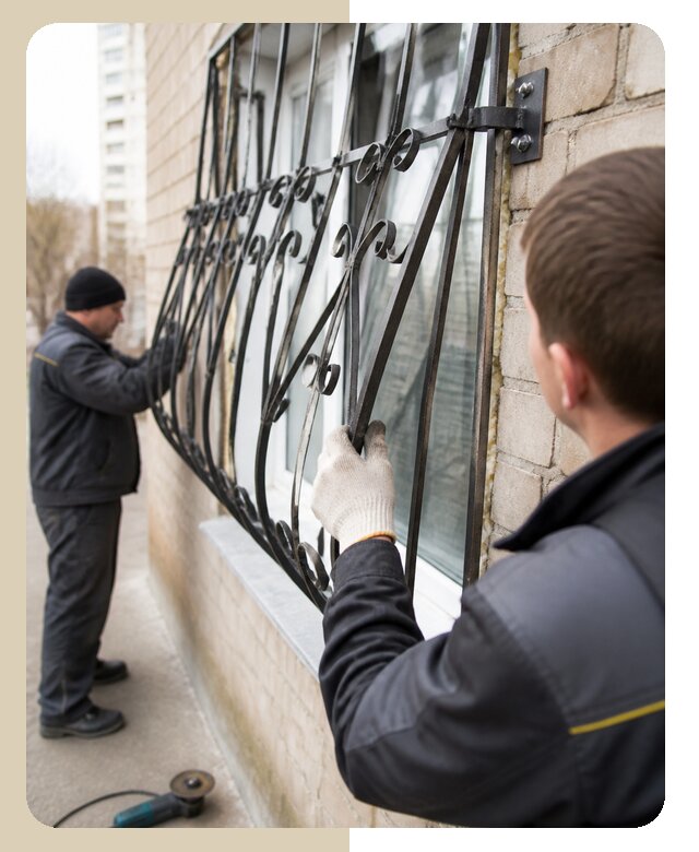 Профессиональный монтаж сварных решеток на окна в Воронеже